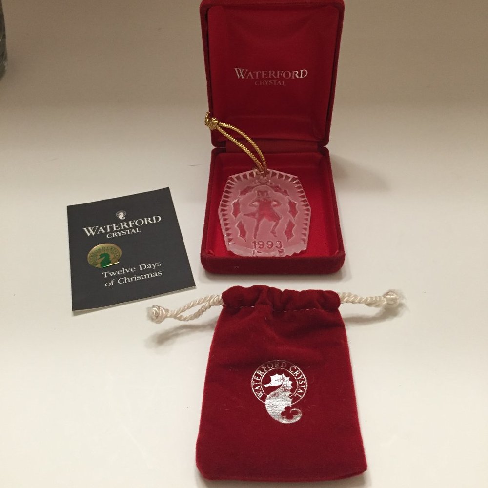 Waterford Crystal “TEN LORDS-A LEAPING” 1993 Christmas Ornament